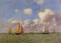 Boudin, Eugene - Fishing Boats at Sea